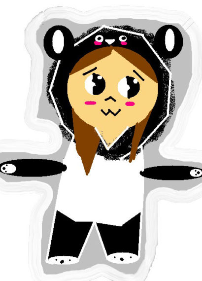 menina vestida de panda
