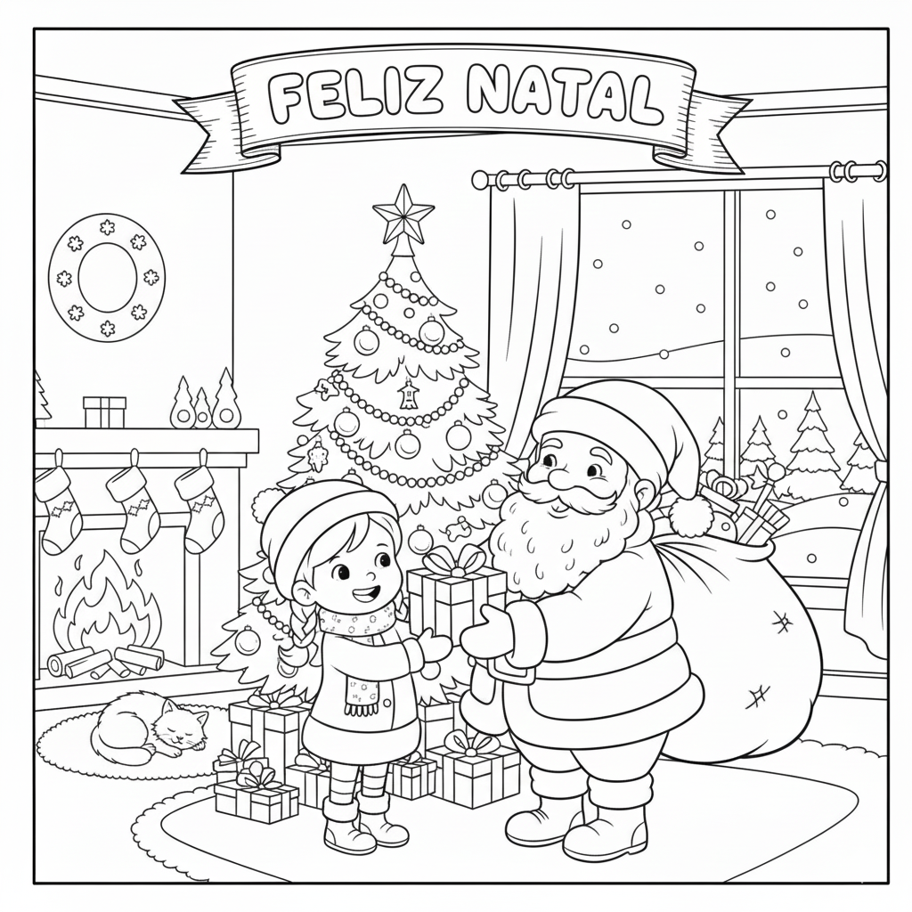 Imagem de natal para colorir